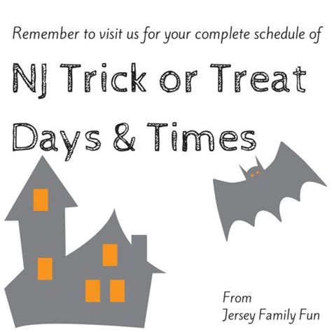 Trick Or Treat Times In New Jersey Trick Or Treat Autumn