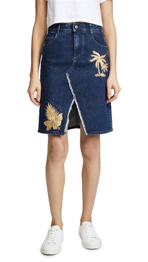 16 Embroidered Denim Skirts To Wear All Spring Who What Wear