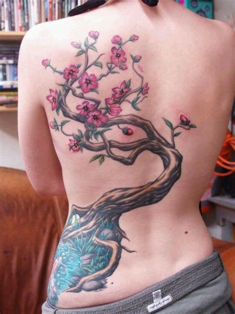 Cherry Blossom Tree Tattoo Sleeve Tattoos Chinese