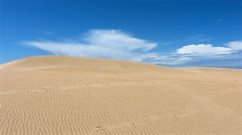 Download Wallpaper 3840x2160 Desert Sand Dunes Wavy Trace Sky 4k