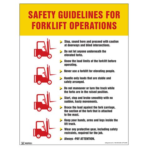 Safety Poster Safety Guidelines For Forklift Cs669162