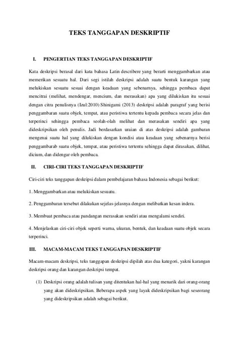 Contoh Teks Tanggapan Singkat – Besar