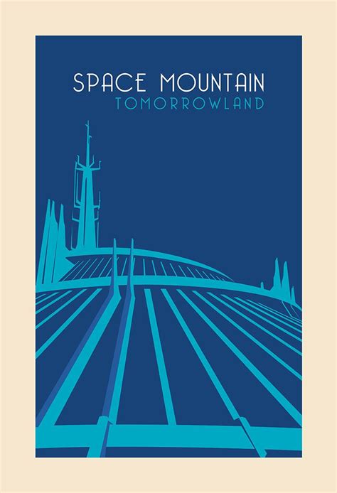 Disney Inspired Space Mountain Travel Poster Designed By Tony Hanyk
