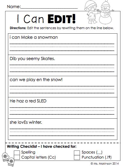 3rd Grade Sentence Structure Worksheet