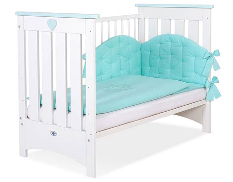 Babybett kinderbett junior sofa bettset komplett matratze schublade 120x60cm neu. Babybett Weiß Minze Lorenzo Kinderbett Luxus aus Polen ...