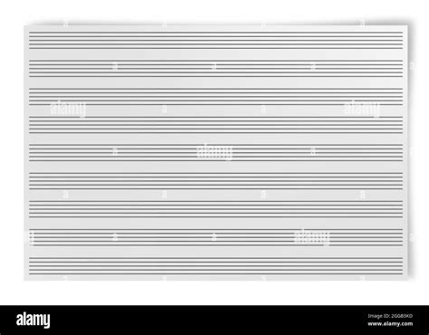 Blank Music Sheet Isolated On White Background Stock Photo Alamy