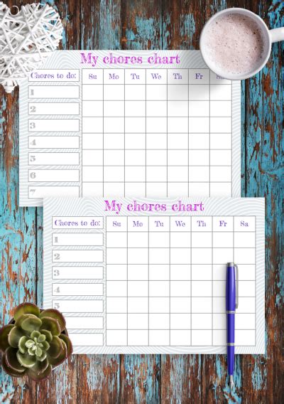 Download Printable My Chores Chart Template Pdf