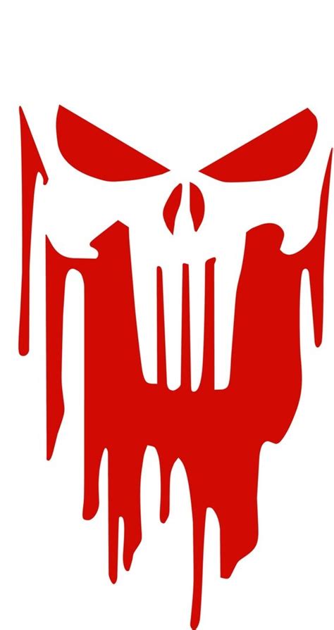 The Punisher Bloody Skull Decal Sticker Multiple By Masonscustoms