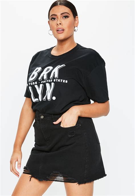 Plus Size Black Denim Mini Skirt Sponsored Black Aff Size Denim