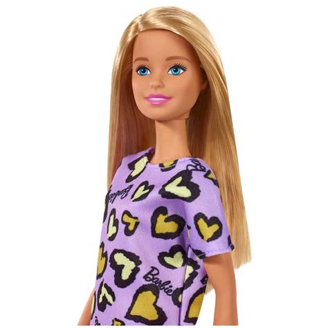Barbie Chic Puppe Lila Kleid Mit Herzdruck Weiße Sneaker Amaldo