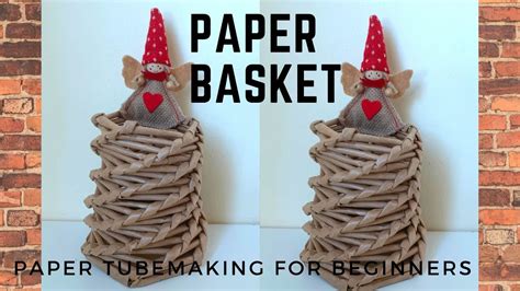 Paper Tube Weaving Tutorial For Beginners Diy Papercraft How To
