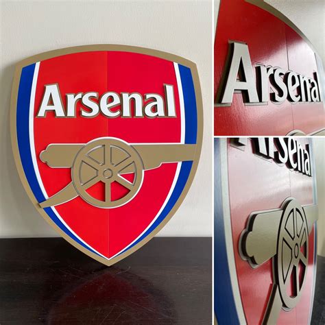 Arsenal FC 3D Crest Wooden Wall Hanging | Etsy