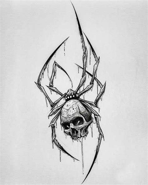 Spider Tattoo Sketch Creepy Tattoos Scary Tattoos Spider Tattoo