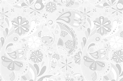 Free Vector Aesthetic Paisley Background Abstract Pattern In White