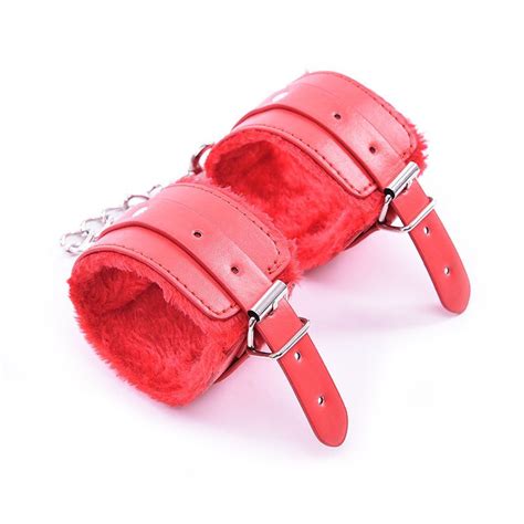 Pu Leather Handcuffs Fetish Bondage Restraints Wrist Hand Cuffs For Couples For Party Favor