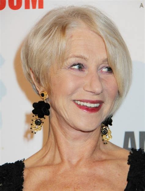 Helen Mirren Trendy And Rejuvenating Haircut For 60 Plus Women With