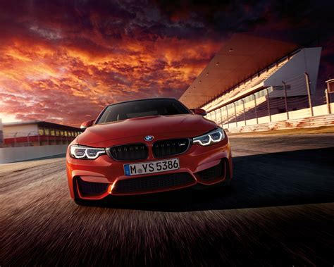 Desktop Wallpaper Luxury Car Red Cars Bmw M4 Road Hd Image Picture