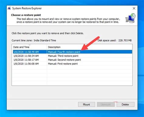 How To List And Open System Restore Points In Windows 10