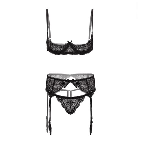 Jual Preorder Sexy Female Erotic Sheer Lace Lingerie Open Cups Bra Top