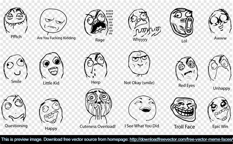 Troll Face Cereal Guy Meme Faces