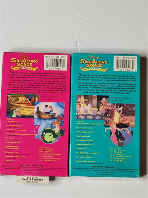 Disneys Sing Along Songs Song Of The South A Zip A Dee Doo Dah VHS C For Sale
