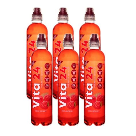Vita24 Vitamin Boost Red Berry Drink 500ml 6 Pack Shop Today Get