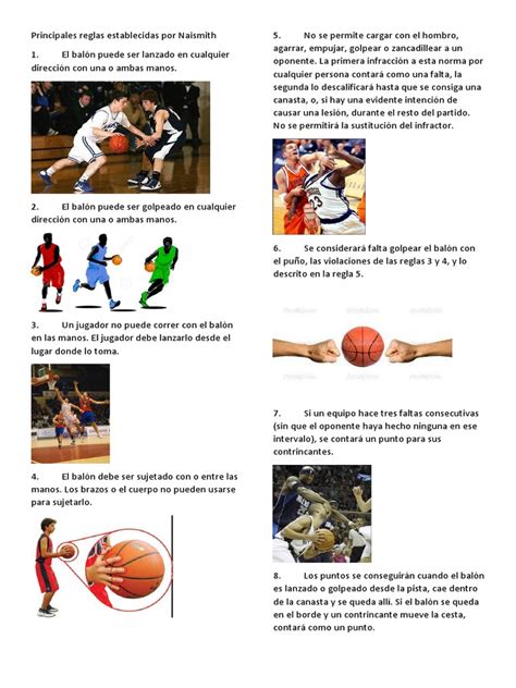 ¿cuáles Son Las 13 Reglas Del Baloncesto