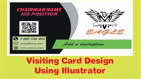 visiting card design  illustrator youtube