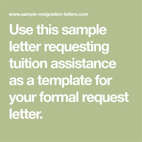 Writing A Simple Letter Requesting Tuition Assistance From A Employer