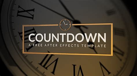 Countdown comes preloaded with three distinct clock designs. Countdown: A Free After Effects Template on Vimeo