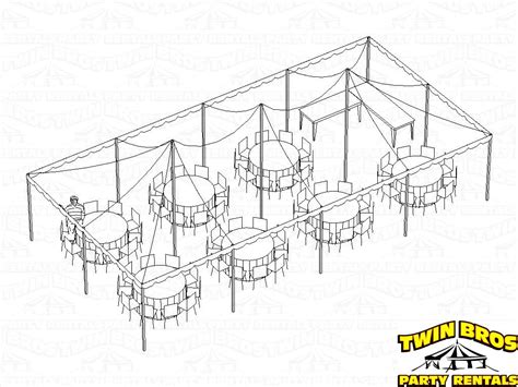 20x40 Pole Tent Layouts Pictures Diagrams Rentals Wedding Tent