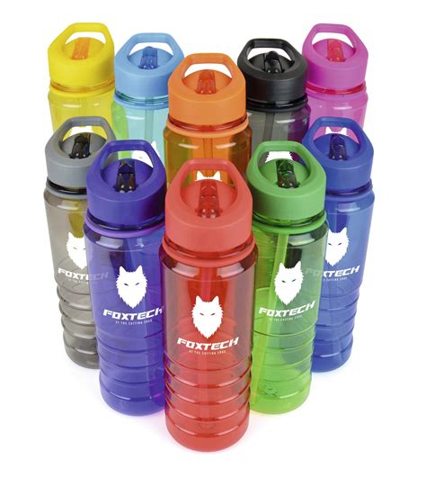 Logo Printed Clear Coloured 800ml Sports Bottles