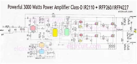 3000 Watt Power Amplifier Class D Mosfet IRFP260 IRFP4227 Class D