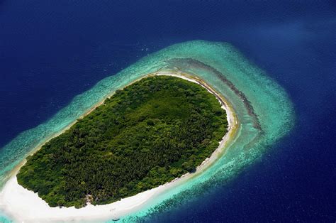 Aerial View Of Deserted Island Maldives Photograph By Jenny Rainbow Pixels