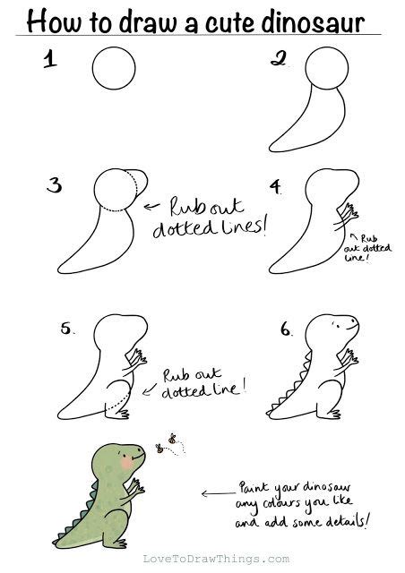How To Draw Cute Dinosaurs Cute Dinosaurs Step By Step Dinosaurs For Porn Sex Picture