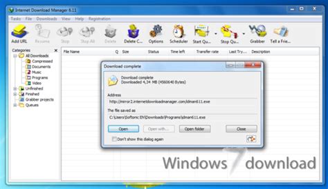 With this download software, you can speed up internet download manager (idm) features site grabber—a utility tool for windows computers. Internet Download Manager for Windows 7 - Tool to increase ...