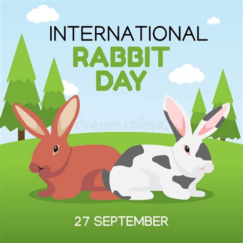 International Rabbit Day Vector Illustration Stock Vector