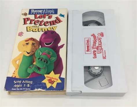 BARNEY FRIENDS Lets Pretend With VHS Video Tape RARE Lyons Sing Along Songs PicClick