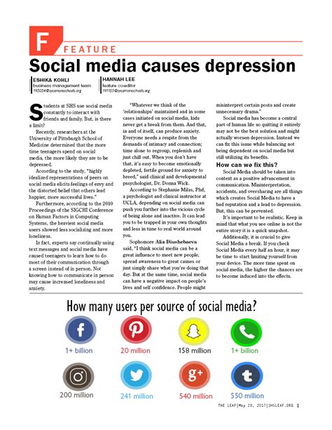 I'm on social media, looking for research about social media depression and while i'm there, i'm dealing with trolls, debates, tweets from friends and celebrities seeming like they're living perfect lives. Social media causes depression - The Leaf