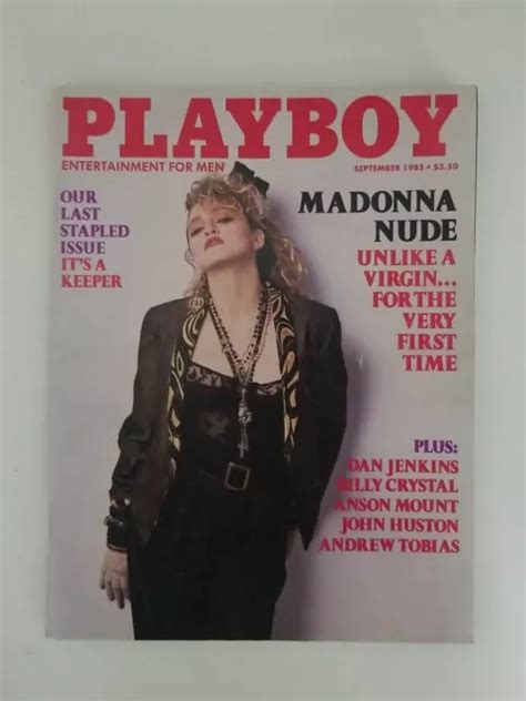PLAYBOY MAGAZINE MADONNA Nude September 1985 Last Stapled Issue 12 99