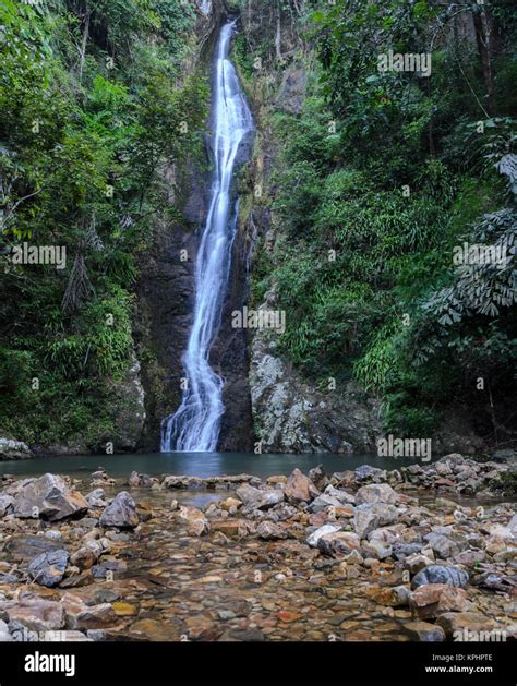 Tropical Rainforest Waterfall Stock Photo Alamy