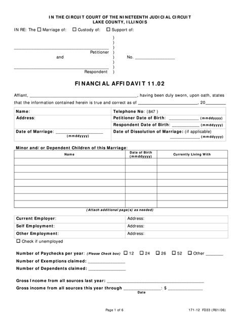 Illinois Financial Affidavit Fill Out And Sign Online Dochub