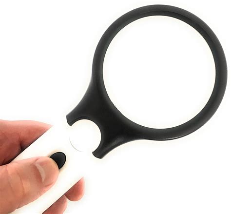magnifying glass with light bright led light with 3x and 15x magnification handheld magnifier