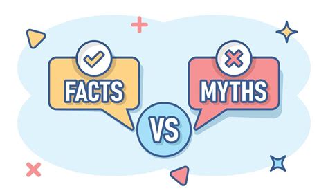 Myths Vs Facts Icon In Comic Style True Or False Cartoon Vector