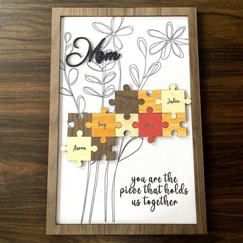 Personalized Mom You Are The Piece That Holds Us Together 1 20 Puzzles