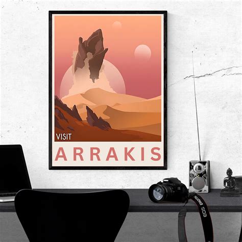 Arrakis Travel Poster Vintage Travel Poster Art Dune Etsy