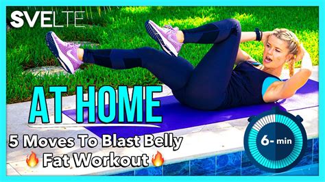 Five Moves To Blast Belly Fat Workout Svelte Training Youtube