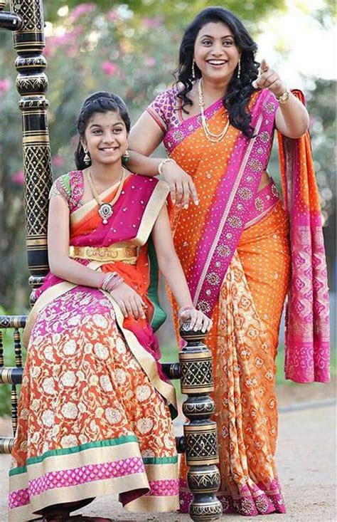 Actress Roja With Her Daughter In Traditional Wear Beautiful