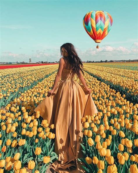 Tulip Fields Netherlands Nude Outfits Tulip Festival Farm Photo Spring Girl Photography