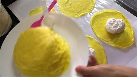 Resepi durian crepe simple dan sedap. Durian Crepe Part 2 - YouTube